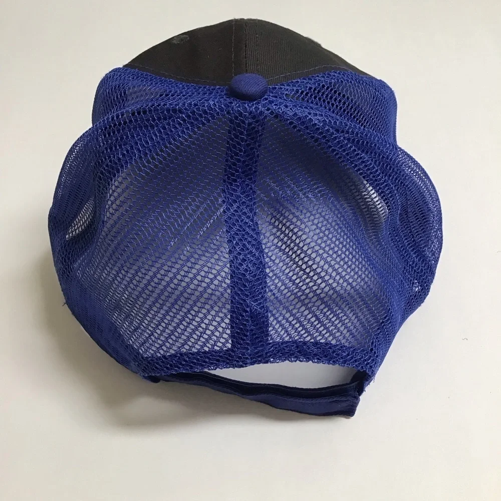 TOHO Marine Outdoors Hat Mesh Cap Adjusts Blue Gray White Lake Boating Sea